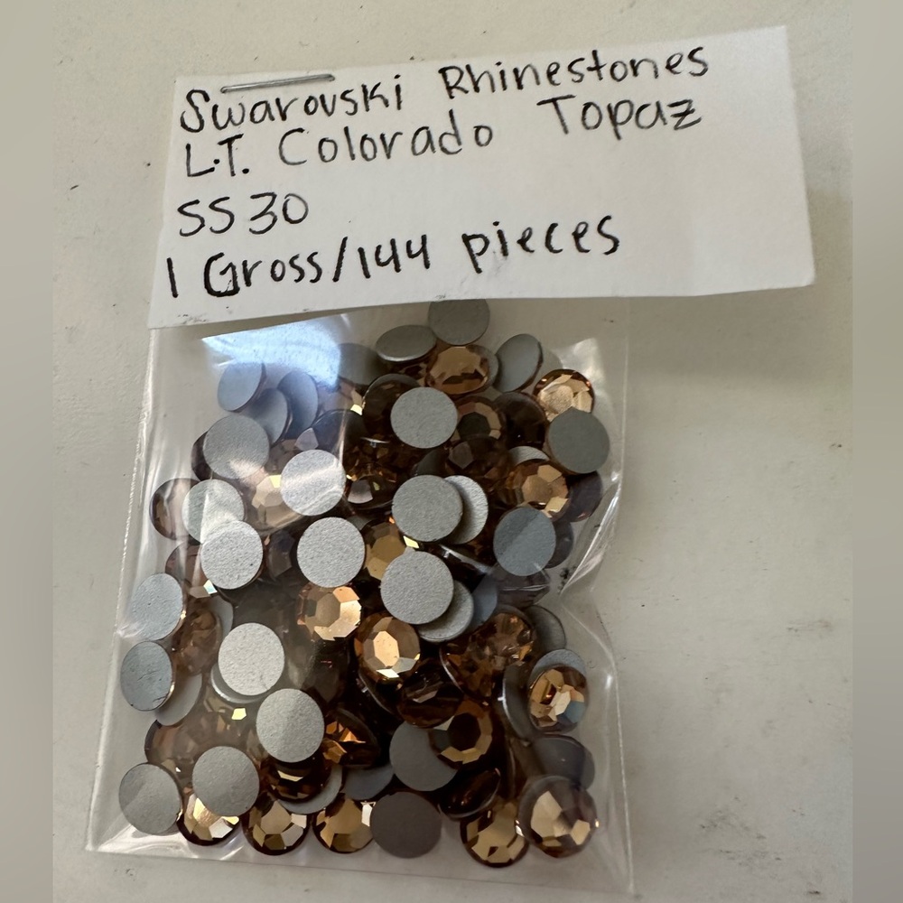 Light Colorado Topaz Swarovski Rhinestones